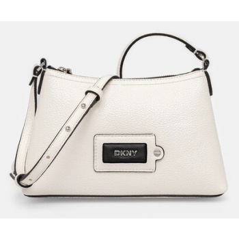 τσάντα dkny χρώμα άσπρο, r51eai90 100% poliuretan