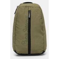 σακίδιο πλάτης pepe jeans jared core χρώμα: πράσινο, pm030877 υφαντικό υλικό