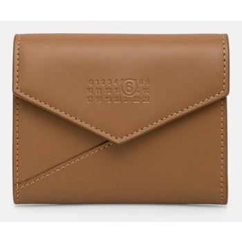 δερμάτινο πορτοφόλι mm6 maison margiela γυναικείο, χρώμα