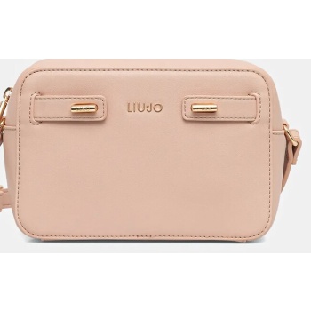 τσάντα liu jo χρώμα μπεζ, aa5079 e0003 τεχνητό δέρμα