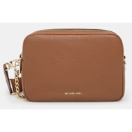 δερμάτινη τσάντα michael michael kors χρώμα: καφέ, 32s5gytc5l φυσικό δέρμα