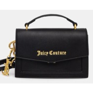 τσάντα juicy couture lily χρώμα: μαύρο, bejll8755wvp 100% poliuretan