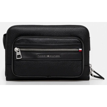σακίδιο tommy hilfiger χρώμα μαύρο, am0am13352 100%