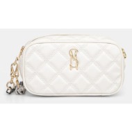 τσάντα steve madden bcecily χρώμα: μπεζ, sm13001664 κύριο υλικό: 58% ανακυκλωμένος πολυεστέρας, 42% 