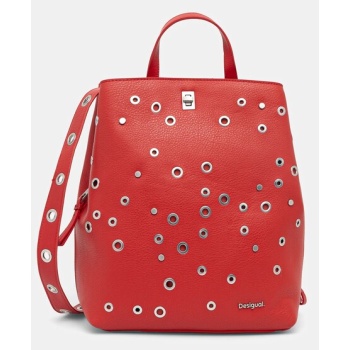 σακίδιο πλάτης desigual rebel sumy red χρώμα κόκκινο