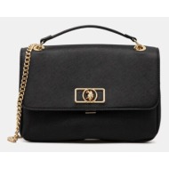 τσάντα u.s. polo assn. jones χρώμα: μαύρο, beuj88675wvp 100% poliuretan