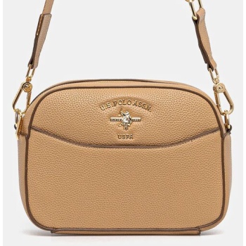 τσάντα u.s. polo assn. stanford χρώμα μπεζ, biuss6206wvp