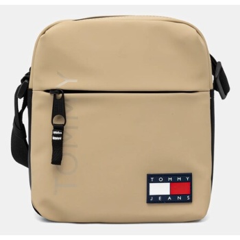 σακίδιο tommy jeans χρώμα μπεζ, am0am13270 υλικό στο