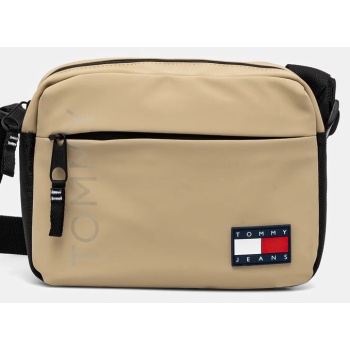 σακίδιο tommy jeans χρώμα μπεζ, am0am13271 κύριο υλικό