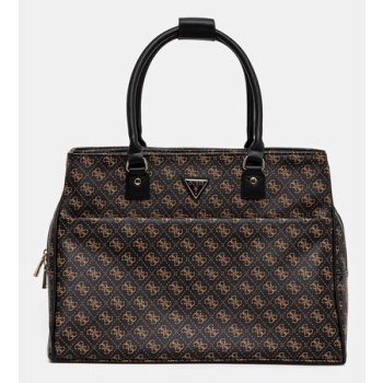 τσάντα guess jesco χρώμα καφέ, twhb83 89919 κύριο υλικό