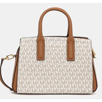 τσάντα michael michael kors χρώμα μπεζ, 30s5g9is1b