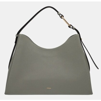δερμάτινη τσάντα furla χρώμα πράσινο, wb01246 bx2045 ag700