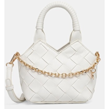 τσάντα aldo royffe χρώμα άσπρο, 13933830 κύριο υλικό 100%