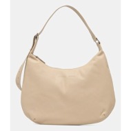 τσάντα samsoe samsoe safreja χρώμα: μπεζ, f25100102 κύριο υλικό: 50% ανακυκλωμένο δέρμα, 30% πολυουρ