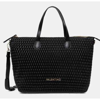 τσάντα valentino bags χρώμα μαύρο, vbs8da03 δερμάτινη