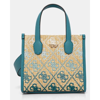 τσάντα guess silvana χρώμα μπεζ, hwsw86 65770 φόδρα 100%