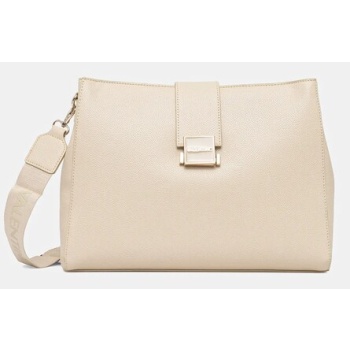 τσάντα valentino bags χρώμα μπεζ, vbs6ij01 δερμάτινη