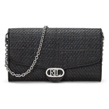 πορτοφόλι lauren ralph lauren χρώμα μαύρο, 432966881 rafia