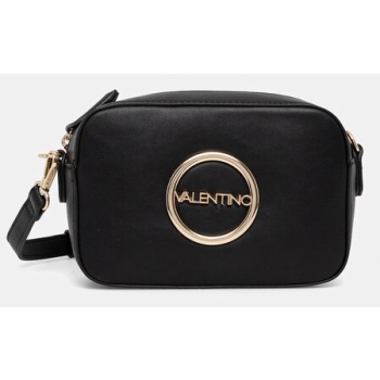 τσάντα valentino bags χρώμα μαύρο, vbs8a616 δερμάτινη