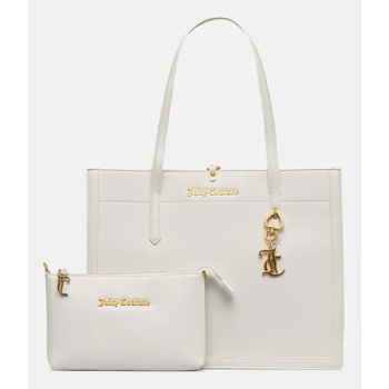 τσάντα juicy couture lily χρώμα άσπρο, bejll8752wvp 100%