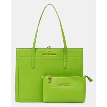 τσάντα juicy couture lily χρώμα πράσινο, bejll8752wvp 100%