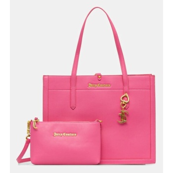 τσάντα juicy couture lily χρώμα ροζ, bejll8752wvp 100%