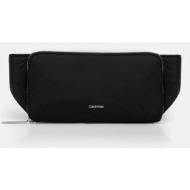 τσάντα φάκελος calvin klein χρώμα: μαύρο, k50k512903 κύριο υλικό: 87% πολυεστέρας, 13% πολυουρεθάνη