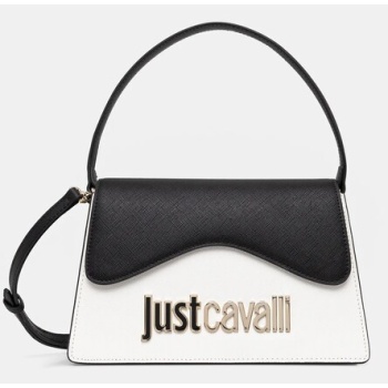 τσάντα just cavalli χρώμα άσπρο, 78ra4bb4 zs766 δερμάτινη