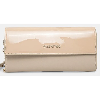 τσάντα valentino bags χρώμα μπεζ, vbs4mq01 δερμάτινη