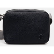 τσάντα calvin klein jeans χρώμα: μαύρο, lv04g3081g κύριο υλικό: 100% πολυουρεθάνη