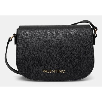 τσάντα valentino bags χρώμα μαύρο, vbs2u807 δερμάτινη