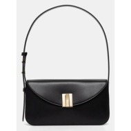 δερμάτινη τσάντα bally χρώμα: μαύρο, was02x φυσικό δέρμα