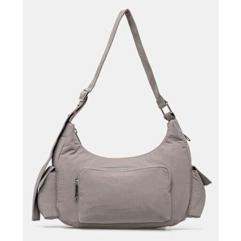 τσάντα samsoe samsoe saamelie χρώμα γκρι, f25100097