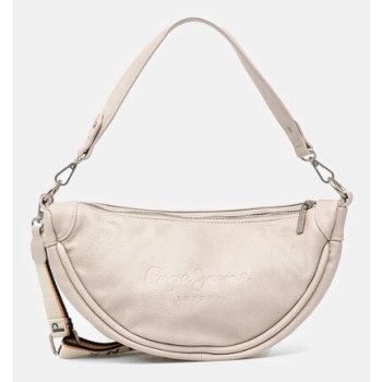 τσάντα pepe jeans nadine main χρώμα μπεζ, pl031632 κύριο