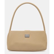 τσάντα tommy jeans χρώμα: πράσινο, aw0aw17295 100% πολυουρεθάνη