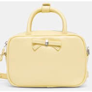 τσάντα aldo haliey χρώμα: κίτρινο, 13989285 100% πολυουρεθάνη