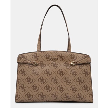 τσάντα guess lorelei χρώμα καφέ, twob96 39024 κύριο υλικό