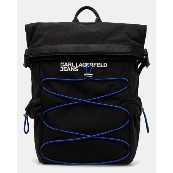 σακίδιο πλάτης karl lagerfeld jeans χρώμα μαύρο, a2m30114