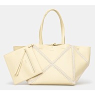 τσάντα nanushka theorigamitote χρώμα: κίτρινο, nw24crbg07111 υλικό 4: 50% ορείχαλκος, 50% κάστρο
υλι