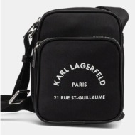 σακίδιο karl lagerfeld χρώμα: μαύρο, a2m30230 92% πολυαμίδιο, 8% πολυουρεθάνη