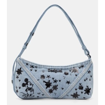 τζιν τσάντα desigual mickey sple χρώμα μπλε, 25saxd16