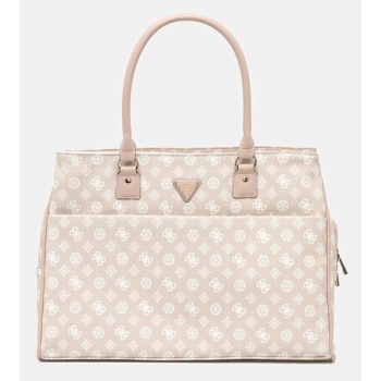 τσάντα guess χρώμα μπεζ, twhp74 52919 κύριο υλικό 100%