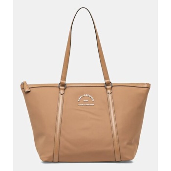 τσάντα karl lagerfeld χρώμα καφέ, a2w30080 κύριο υλικό