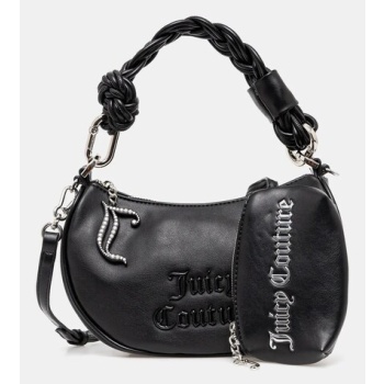 τσάντα juicy couture blossom χρώμα μαύρο, bejl58833wvp