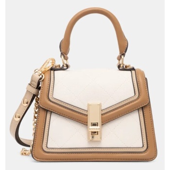 τσάντα aldo emaline χρώμα μπεζ, 13934954 κύριο υλικό 100%