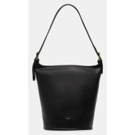 δερμάτινη τσάντα iro χρώμα: μαύρο, wp144zyke 100% δέρμα βοοειδών