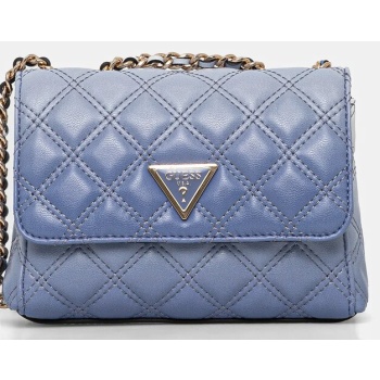 τσάντα guess giully χρώμα μπλε, hwoq87 48740 κύριο υλικό