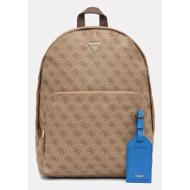 σακίδιο πλάτης guess milano χρώμα: μπεζ, hmmilo p5219 δερμάτινη απομίμηση