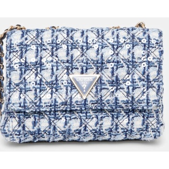 τσάντα guess giully χρώμα μπλε, hwas87 48740 υλικό 1 93%