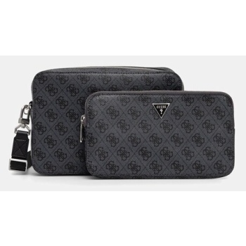 σακίδιο guess milano χρώμα γκρι, hmmilo p5222 δερμάτινη